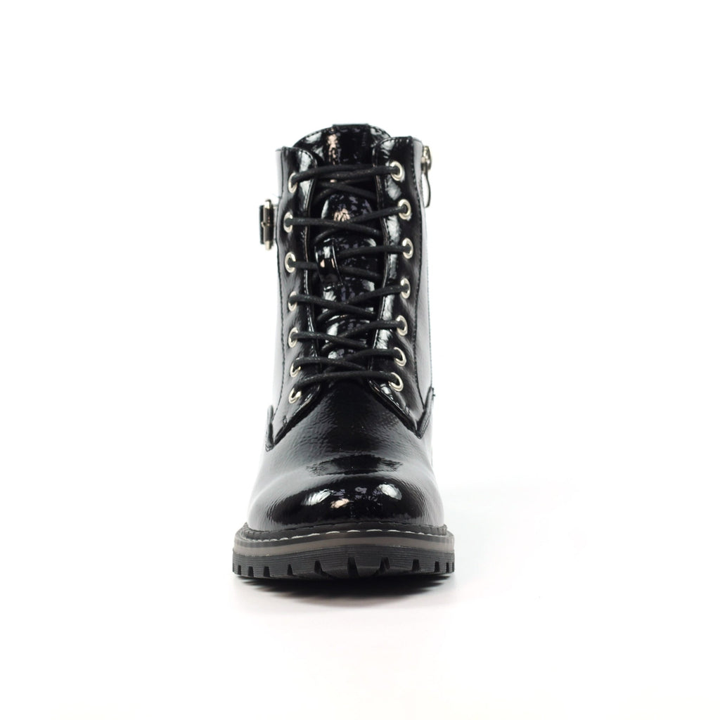 Parlour Black Patent Ankle Boot