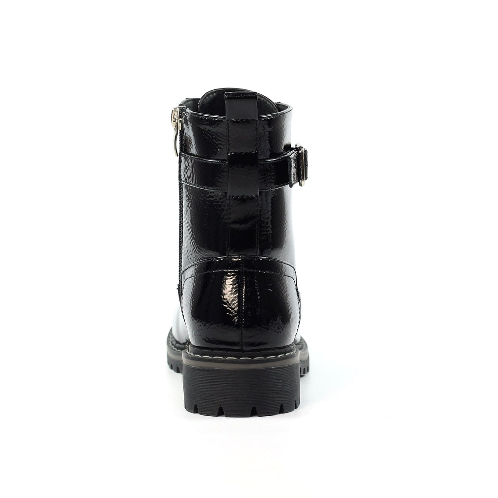 Parlour Black Patent Ankle Boot