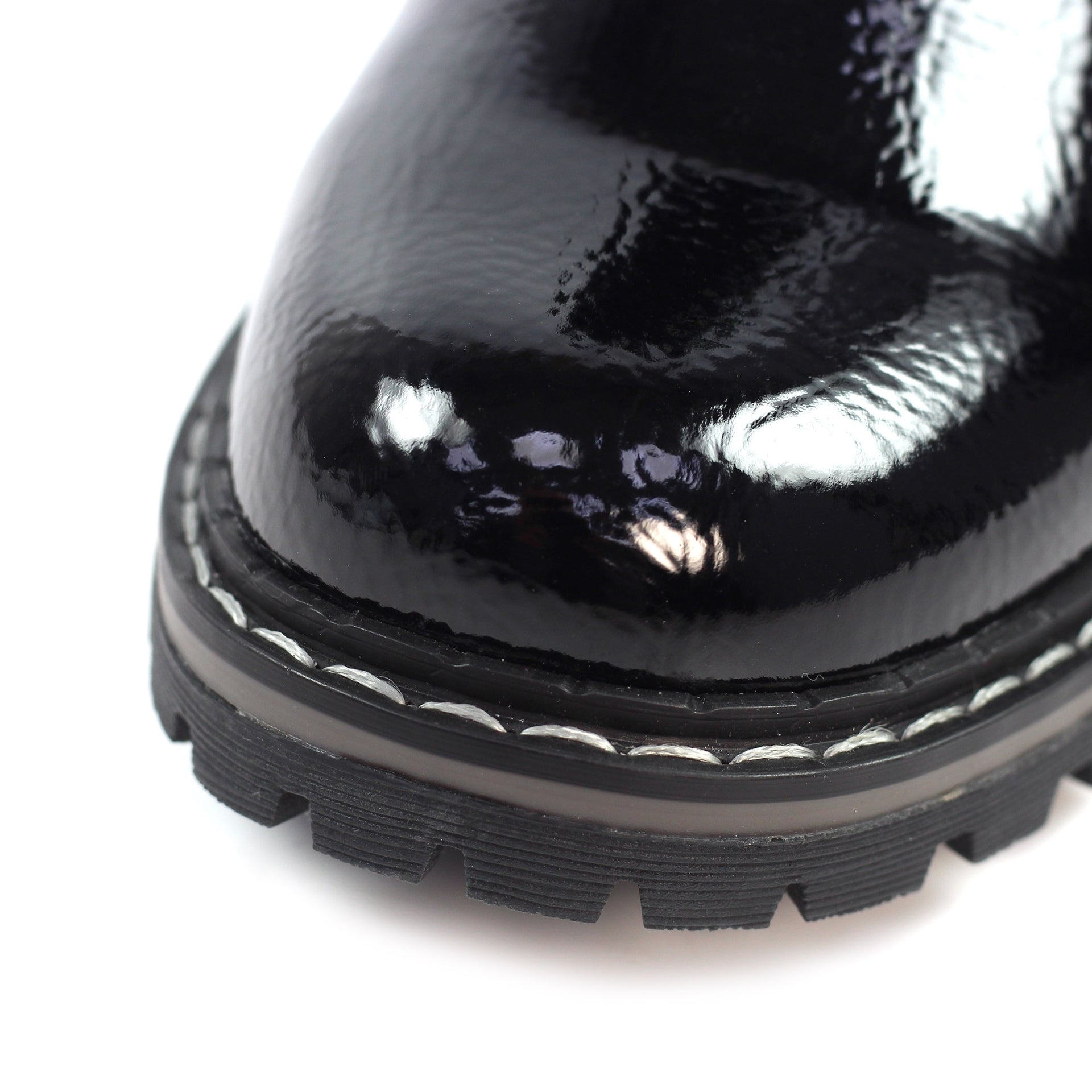 Parlour Black Patent Ankle Boot