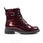 Parlour Burgundy Patent Ankle Boot