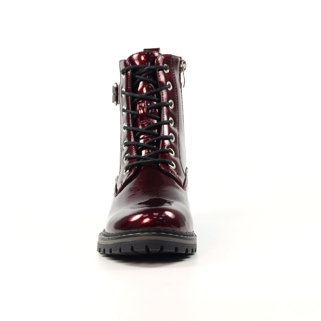 Parlour Burgundy Patent Ankle Boot