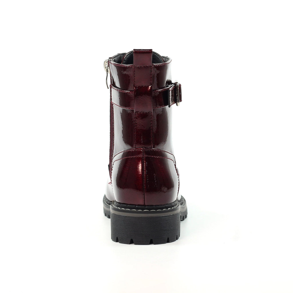 Parlour Burgundy Patent Ankle Boot