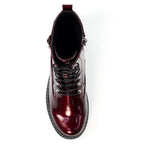 Parlour Burgundy Patent Ankle Boot