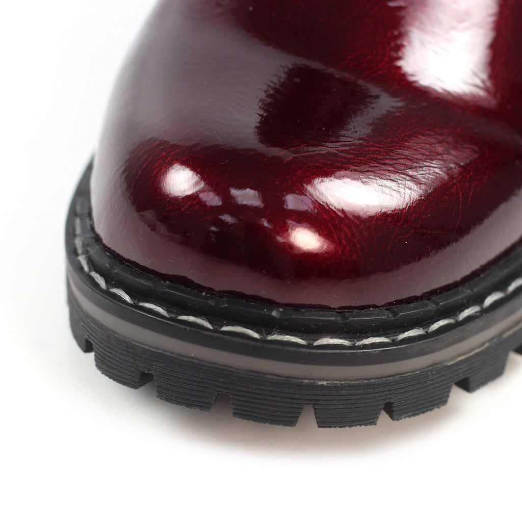 Parlour Burgundy Patent Ankle Boot