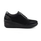 Muriel Black Wedge Trainer