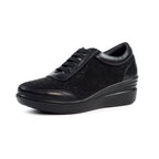 Muriel Black Wedge Trainer