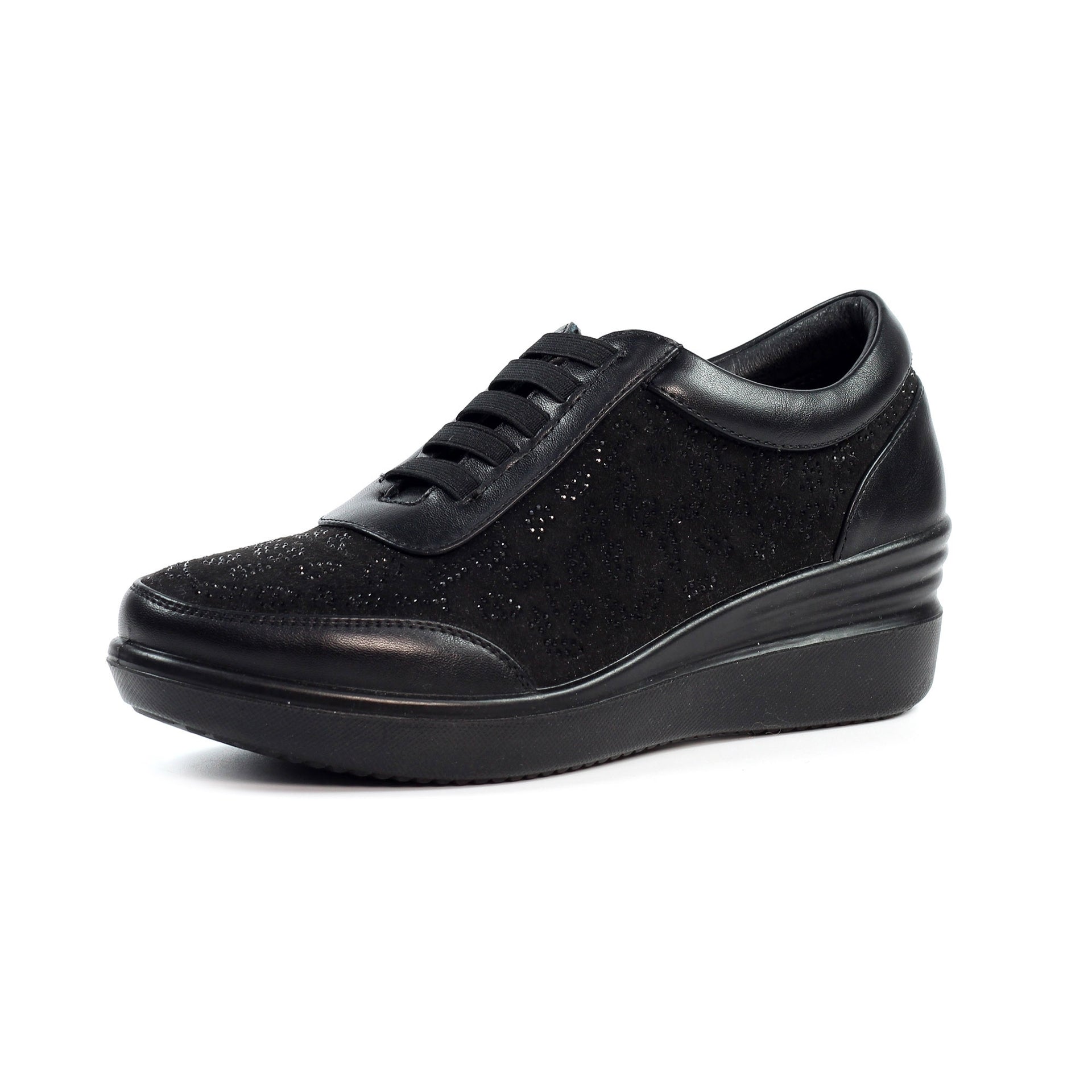 Muriel Black Wedge Trainer