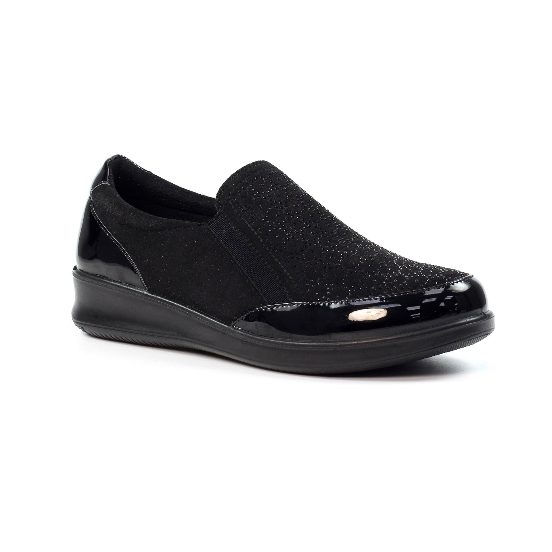 Hattie Black Wedge Shoe