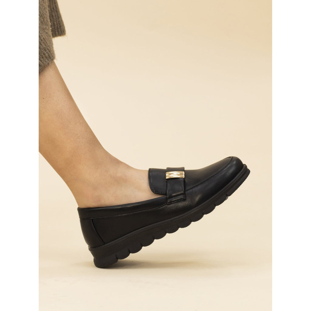 Salma Black Wedge Shoe