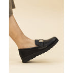 Salma Black Wedge Shoe