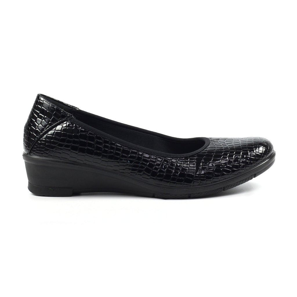 Winnie Black Wedge Shoe