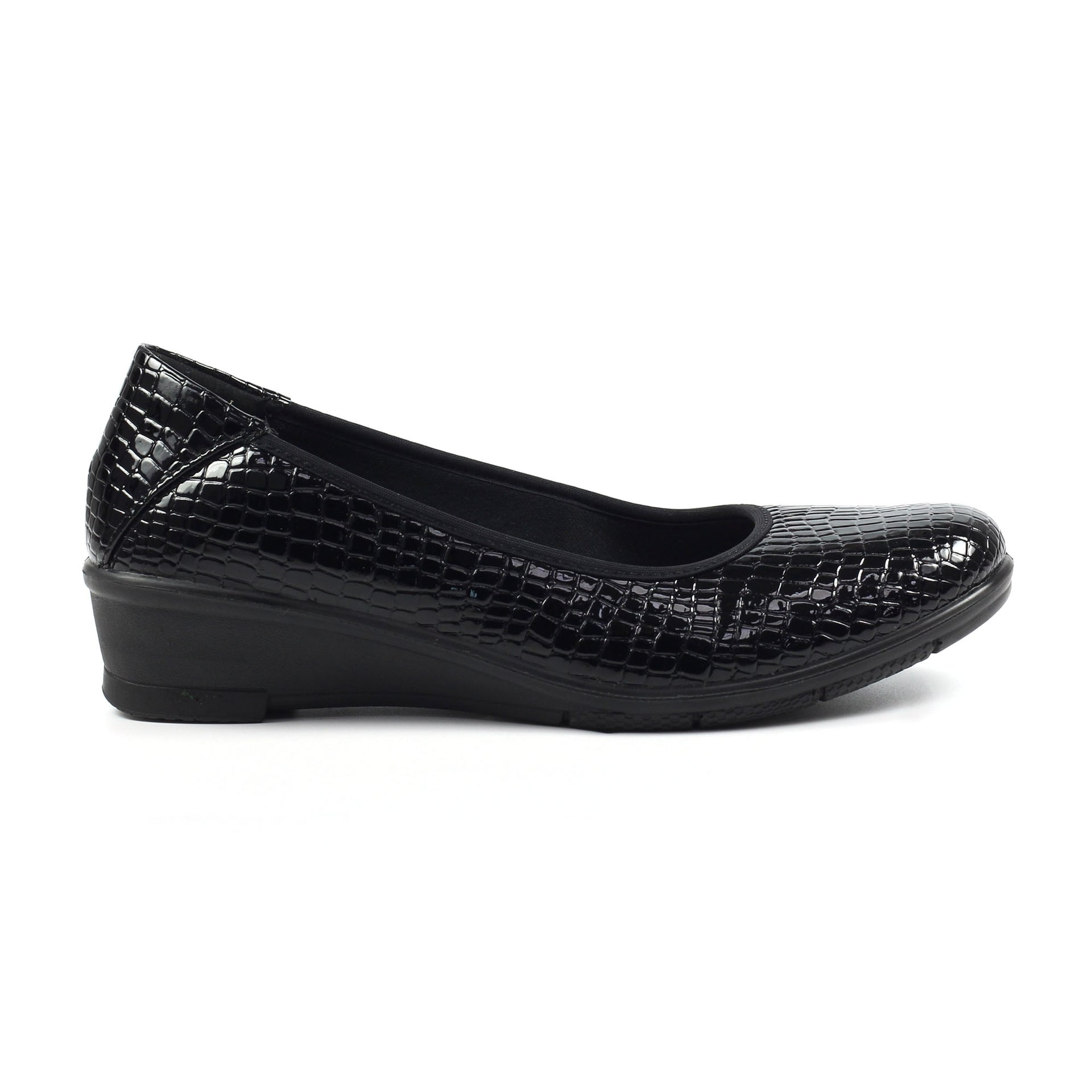 Winnie Black Wedge Shoe