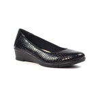 Winnie Black Wedge Shoe