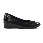 Marian Black Wedge Shoe