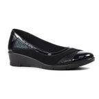 Marian Black Wedge Shoe