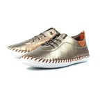 St. Ives Dark Gold Leather Plimsoll