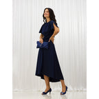 Ripley Blue Satin Peep Toe