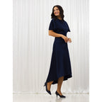 Alisha Navy Gemstone Kitten Heel