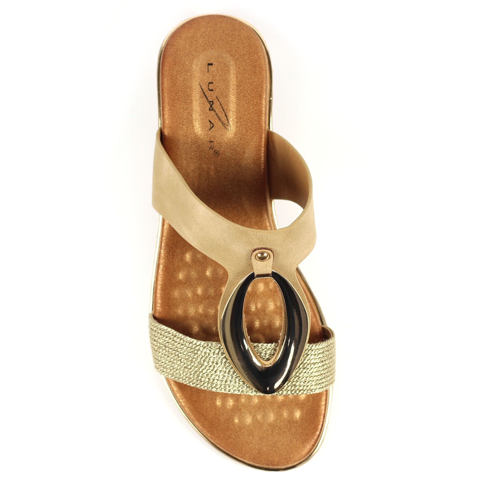 Porto Beige Wedge Sandal