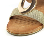 Porto Beige Wedge Sandal