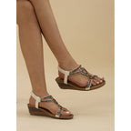 Epsom White Wedge Sandal