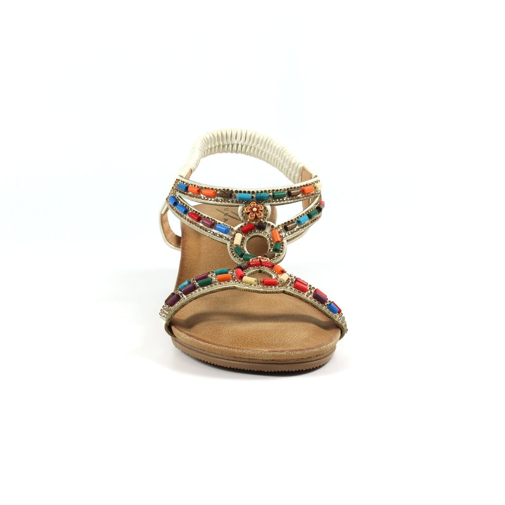 Epsom White Wedge Sandal
