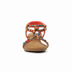 Epsom Orange Wedge Sandal
