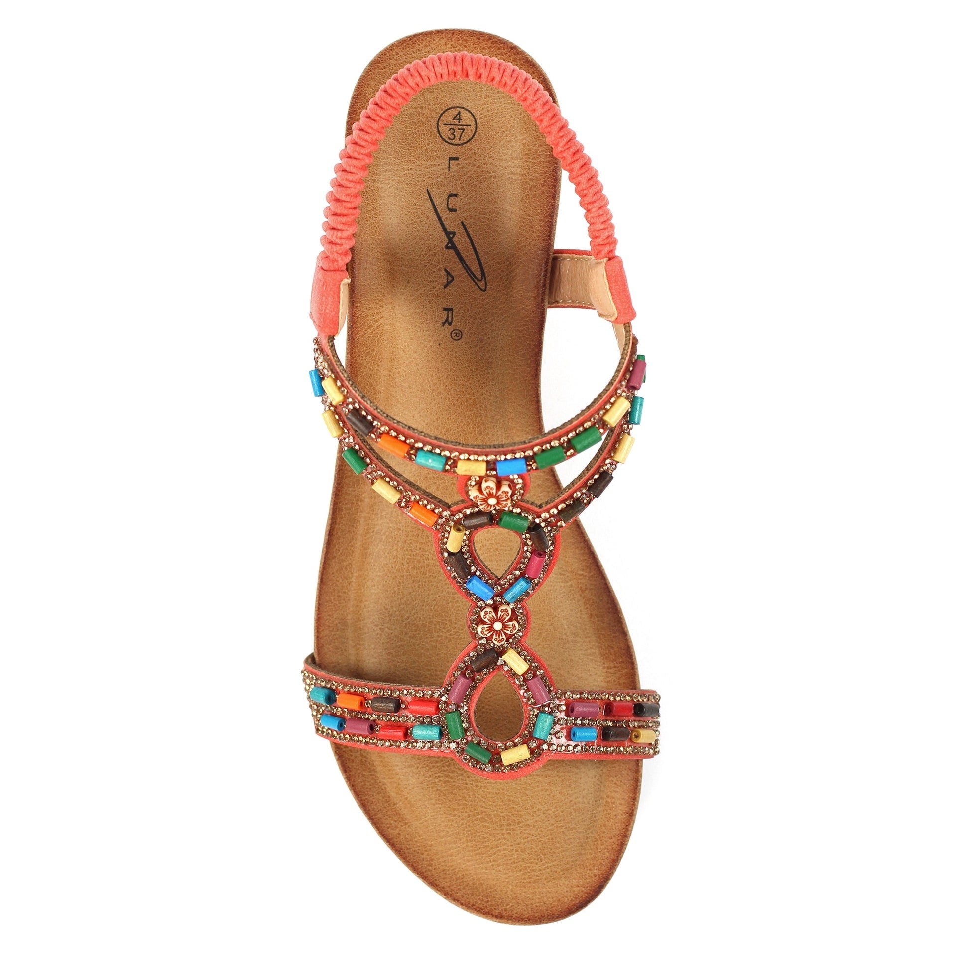 Epsom Orange Wedge Sandal