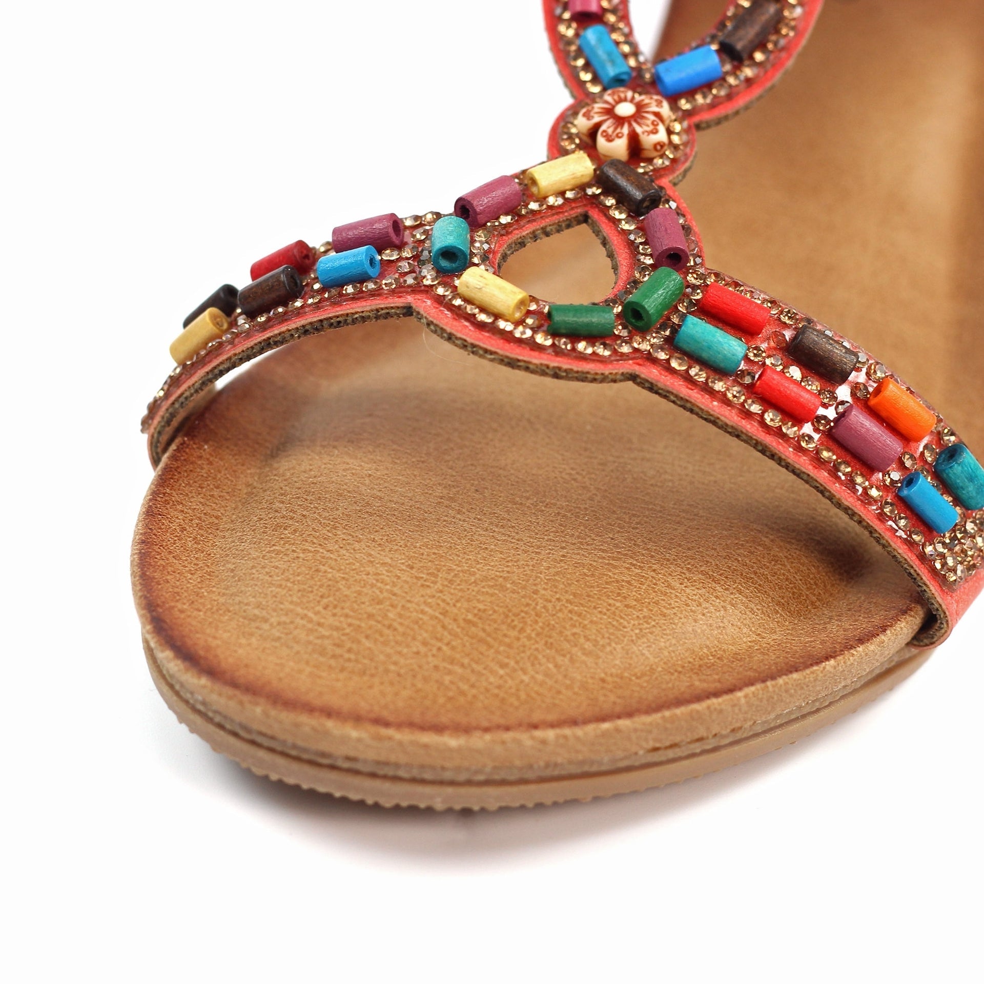 Epsom Orange Wedge Sandal
