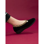Paloma Black Leopard Trim Slipper