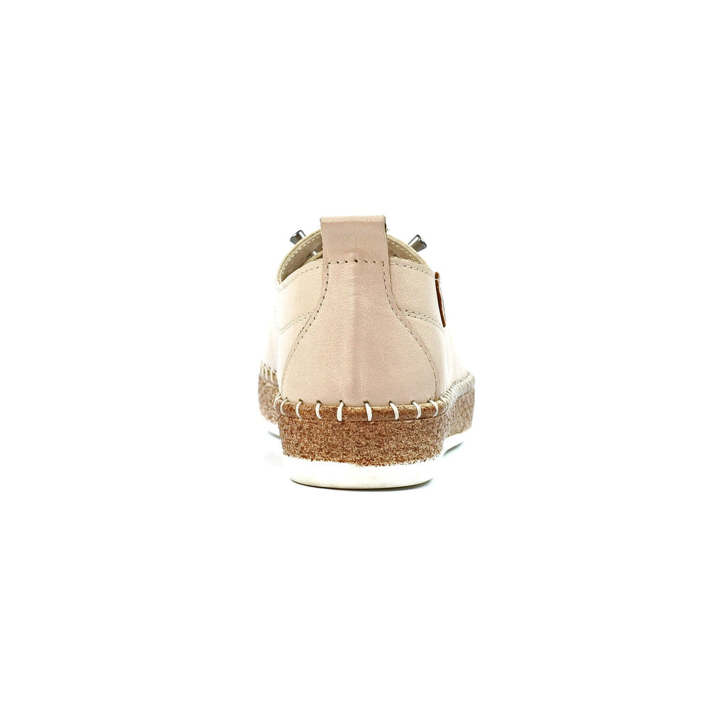 Evie Cream Leather Plimsoll