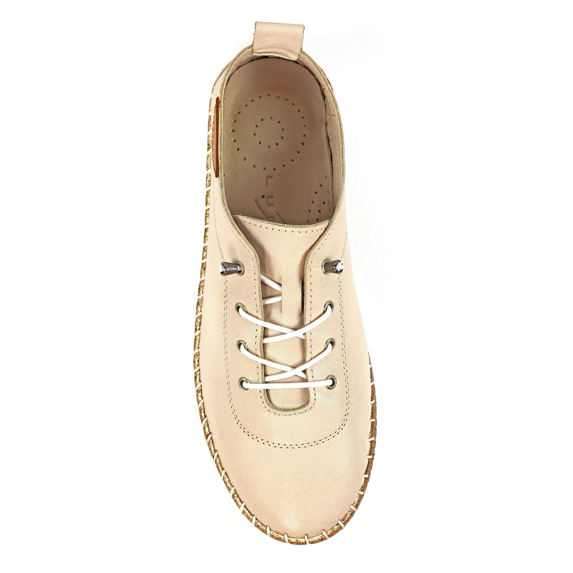 Evie Cream Leather Plimsoll