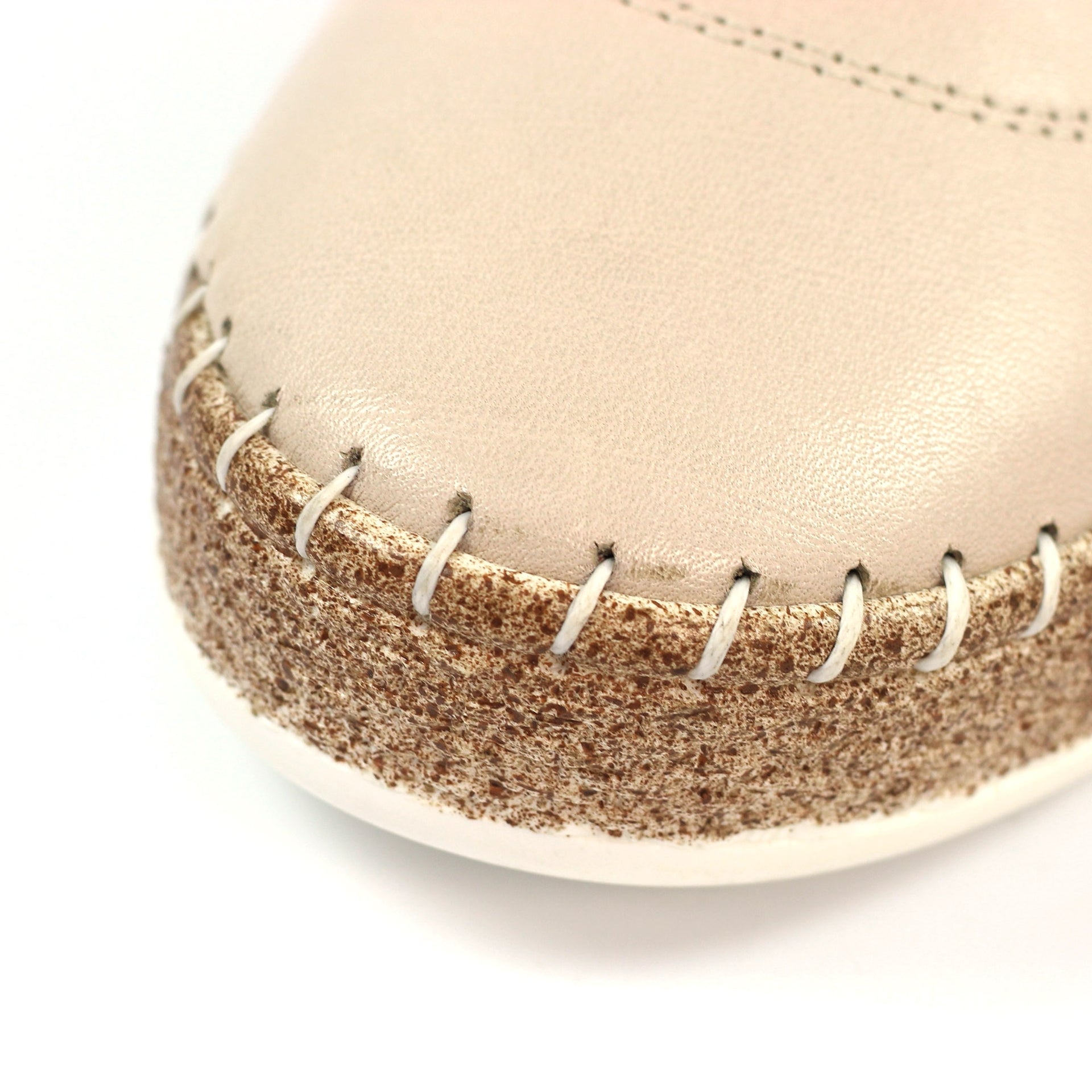 Evie Cream Leather Plimsoll