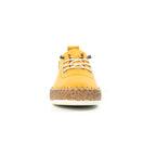 Evie Mustard Leather Plimsoll