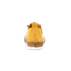 Evie Mustard Leather Plimsoll