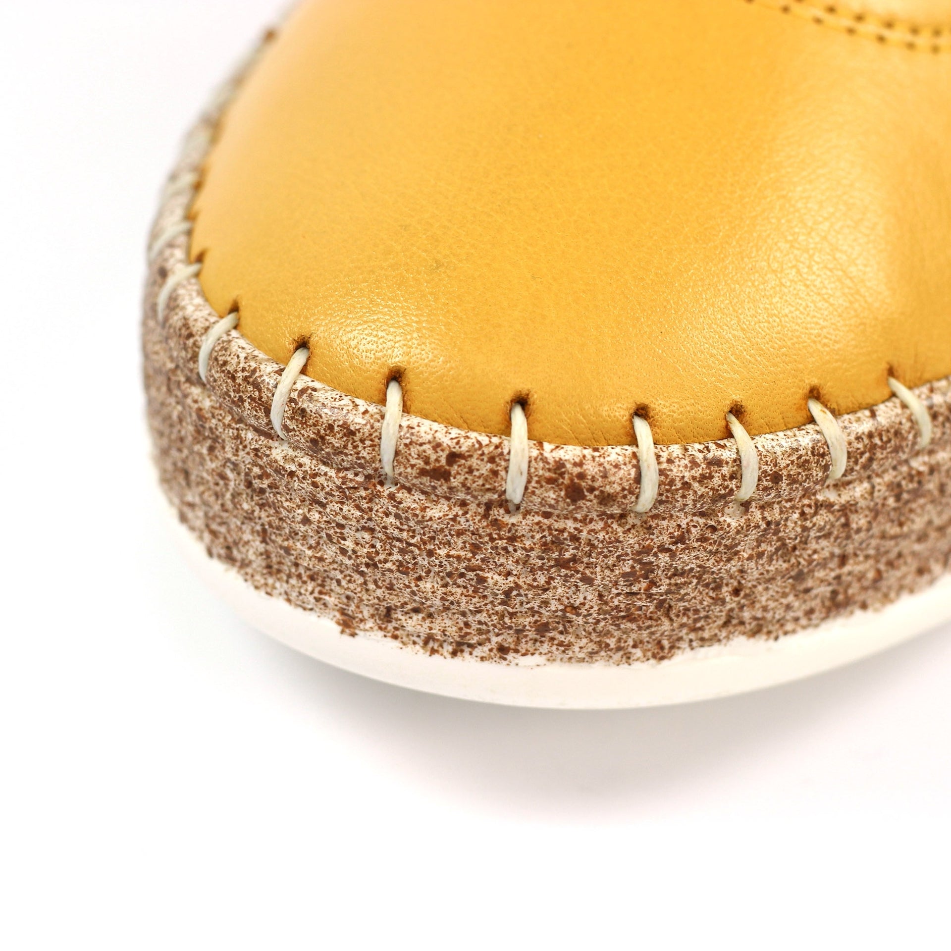 Evie Mustard Leather Plimsoll
