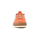 Evie Orange Leather Plimsoll