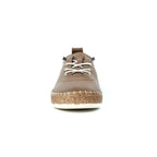 Evie Taupe Leather Plimsoll