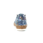 Iva Blue Leather Plimsoll