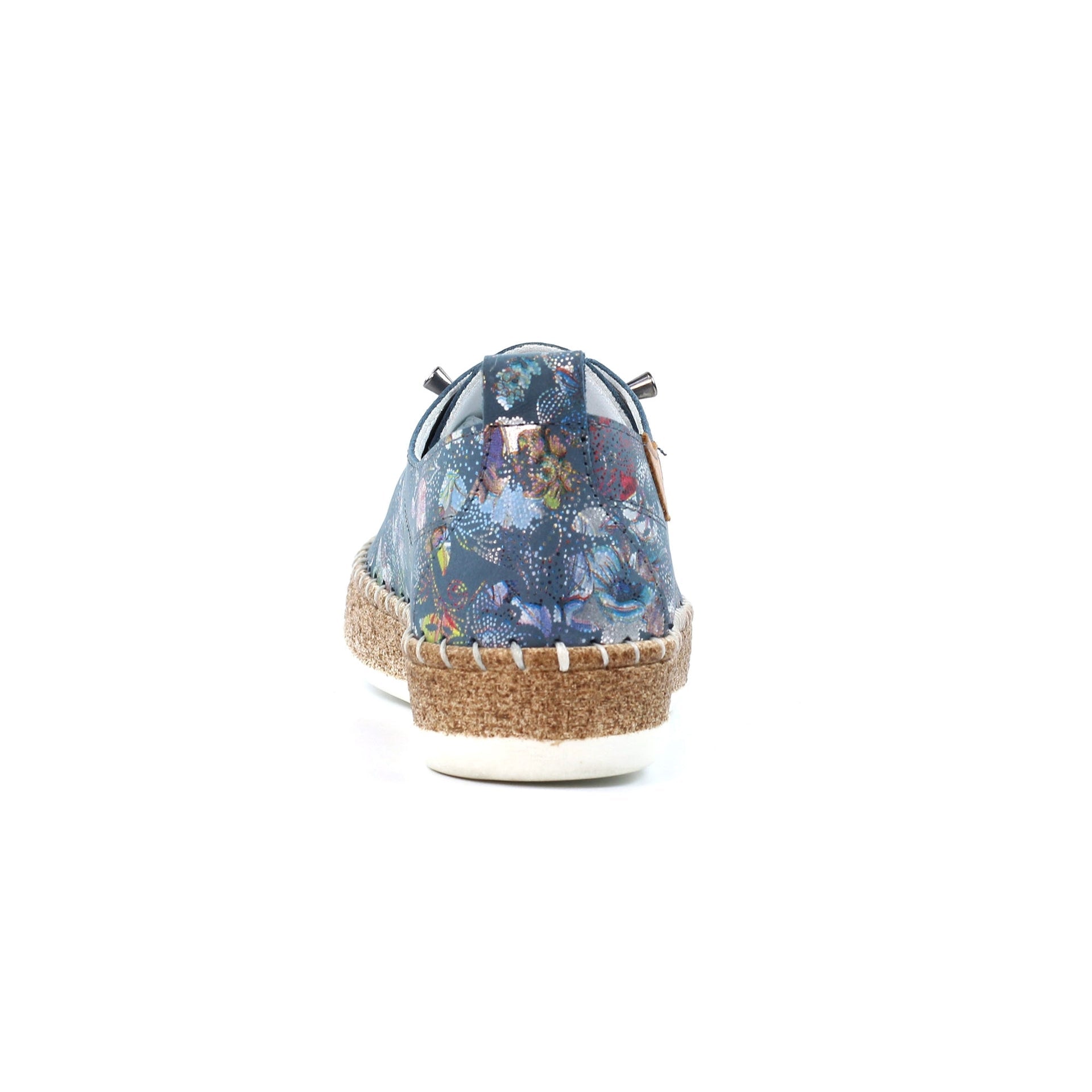 Iva Blue Leather Plimsoll