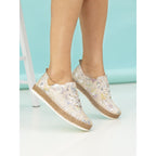 Iva Cream Leather Plimsoll