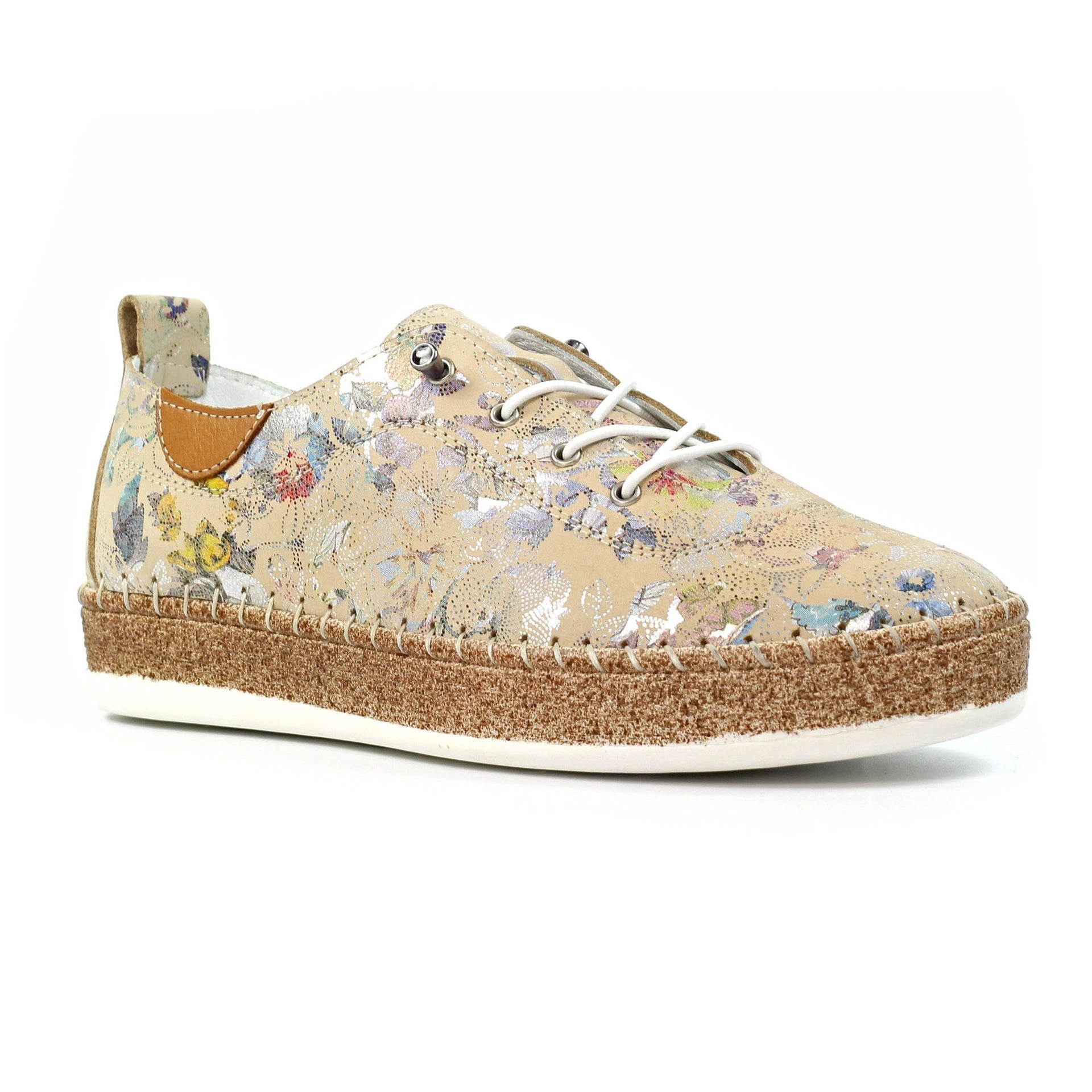 Iva Cream Leather Plimsoll
