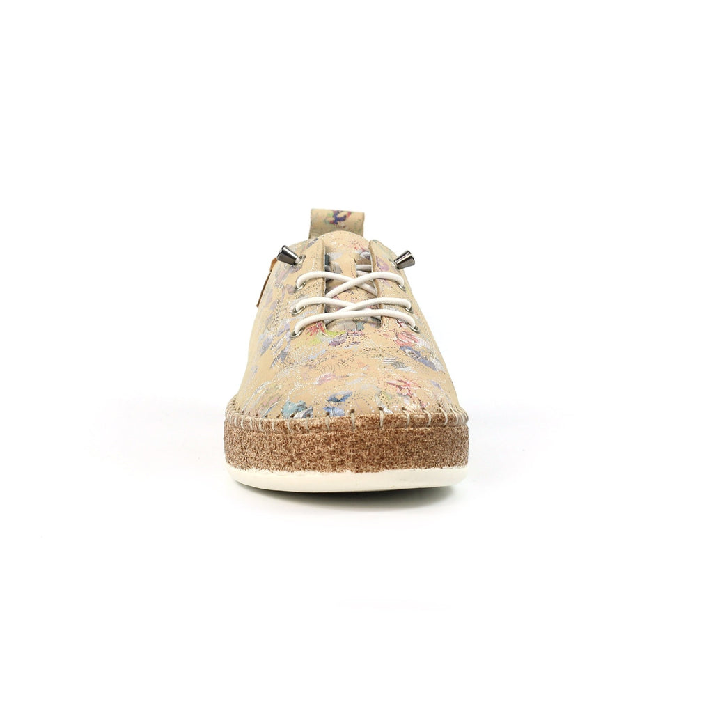 Iva Cream Leather Plimsoll