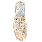 Iva Cream Leather Plimsoll