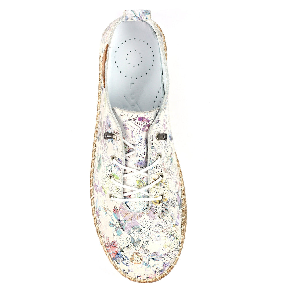 Iva White Leather Plimsoll