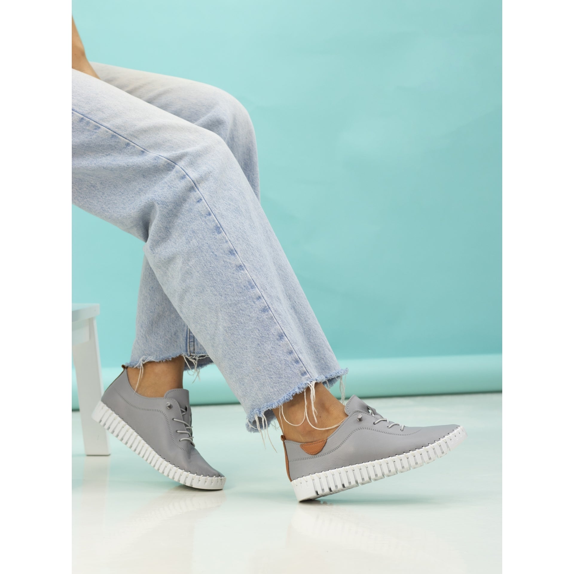 Flamborough Grey Leather Shoe