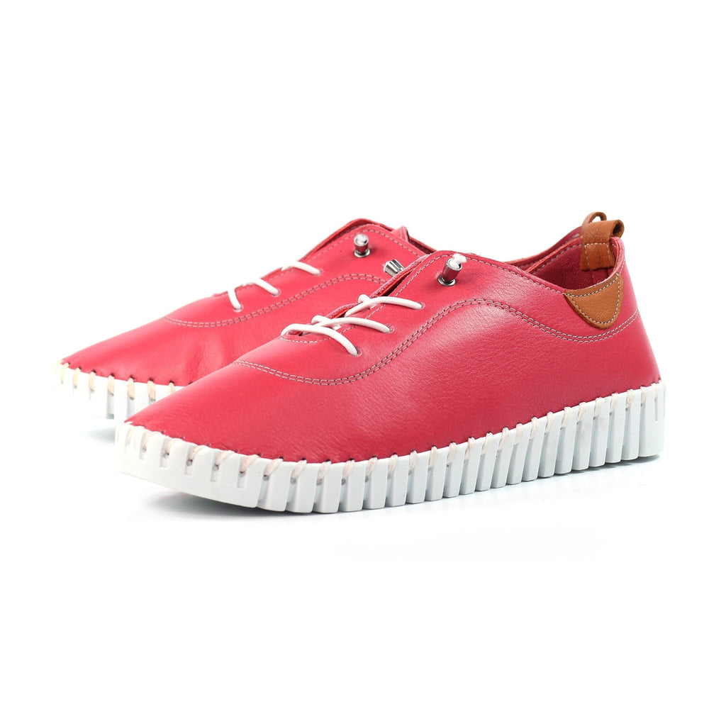 Flamborough Raspberry Leather Shoe