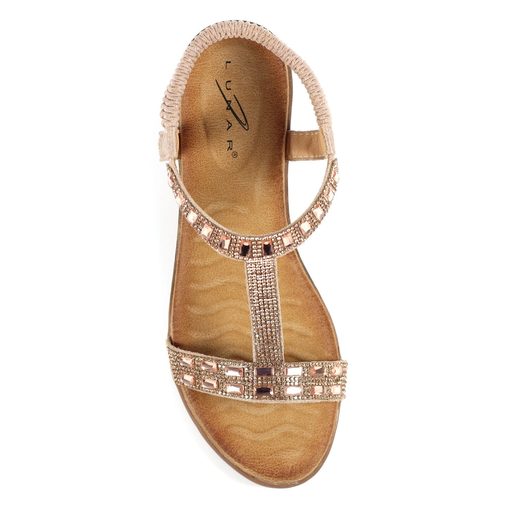 Macie Rose Gold Wedge Sandal