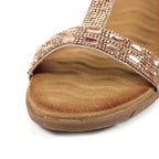 Macie Rose Gold Wedge Sandal