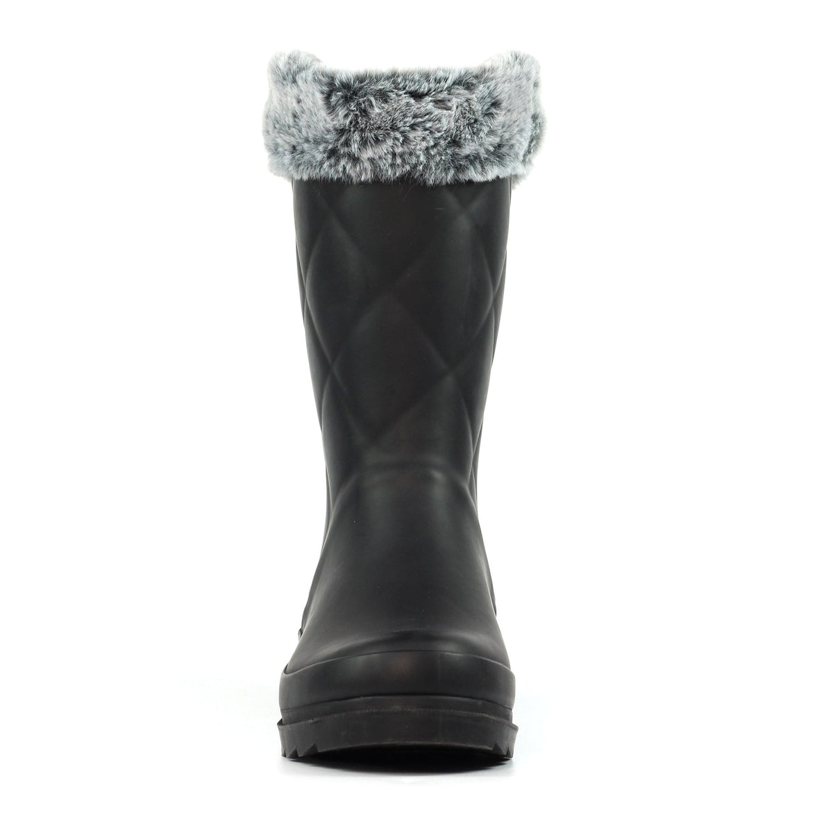 Norway Black Faux Fur-Lined Wellington
